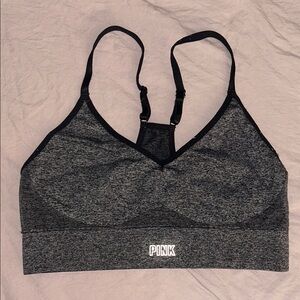 PINK Victoria's Secret Charcoal Sports Bra